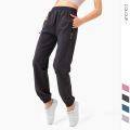 Pantalones de jogger de cintura elástica Mujeres Strips de chándal seco rápido